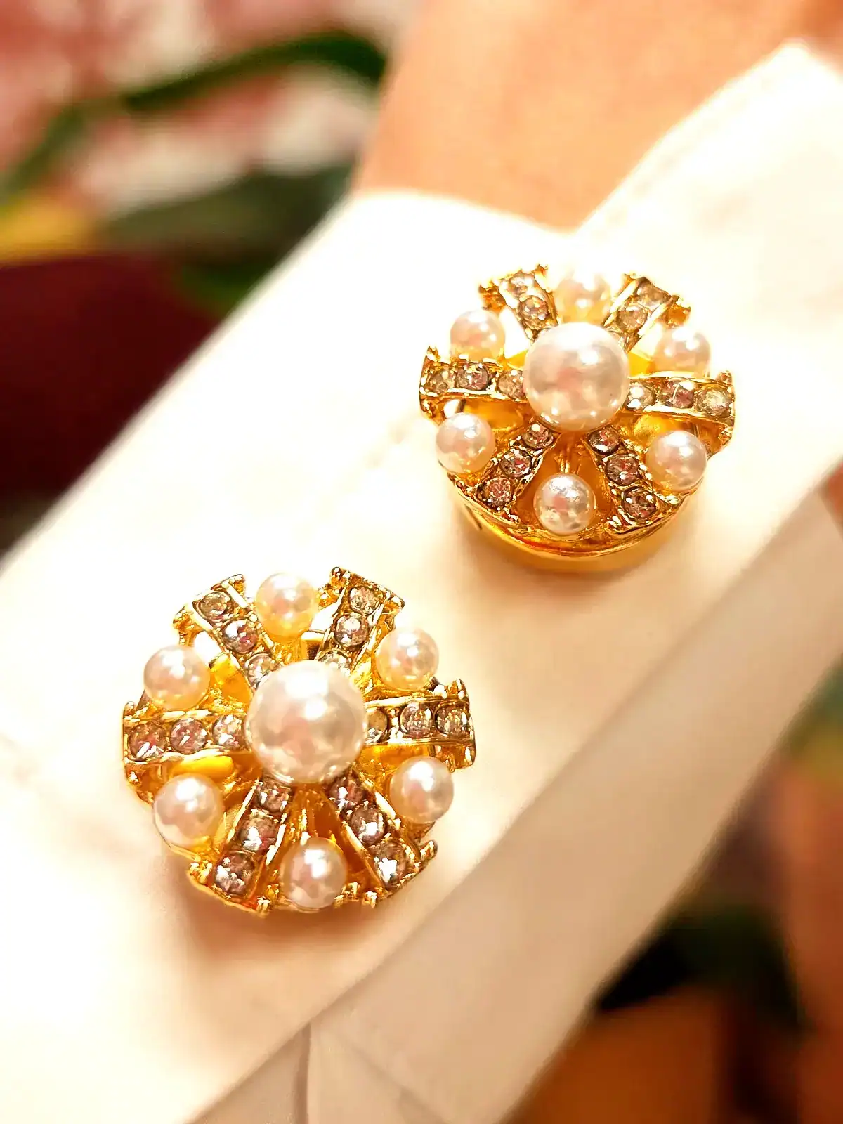 knappecovers guld krone stor perle