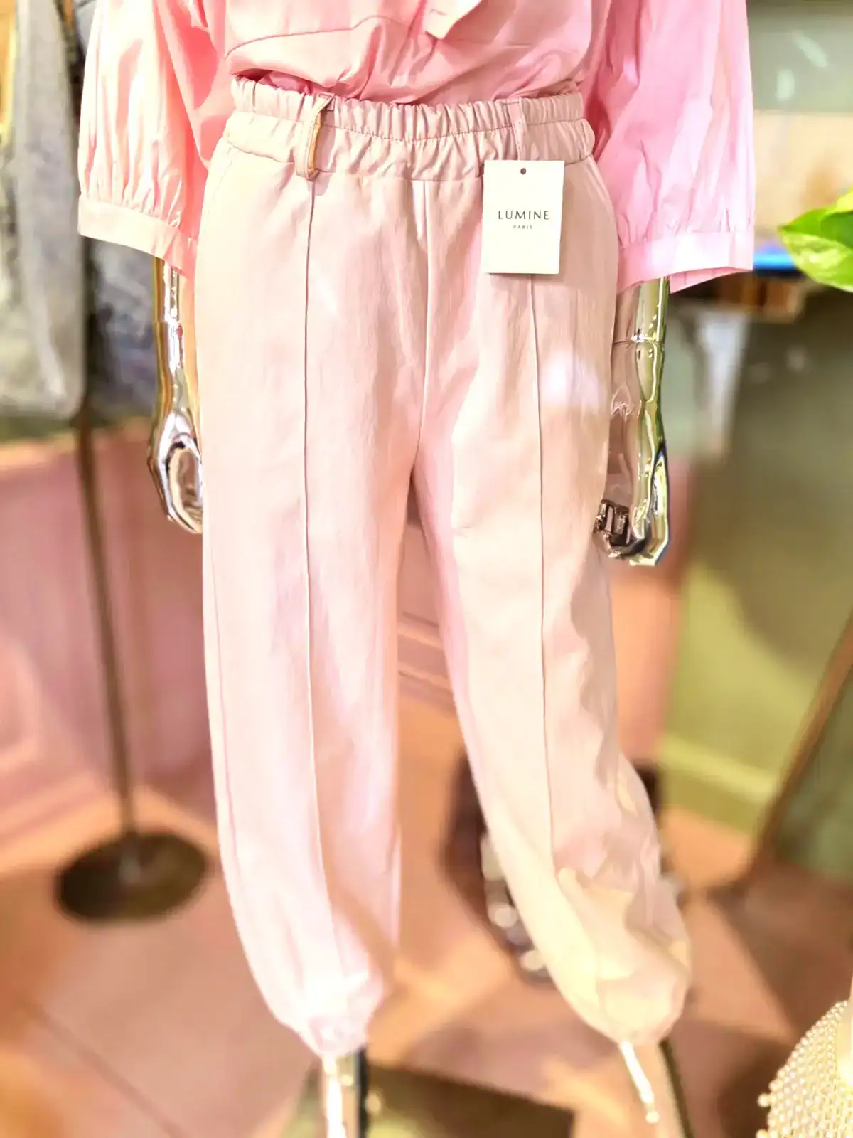 pastelbukser pink forfra