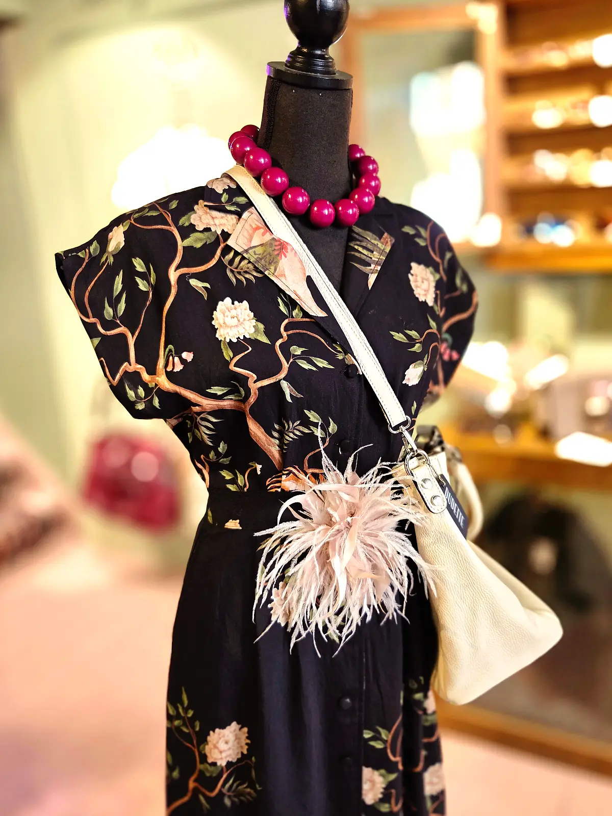 kjole med tigerprint blå - stylet