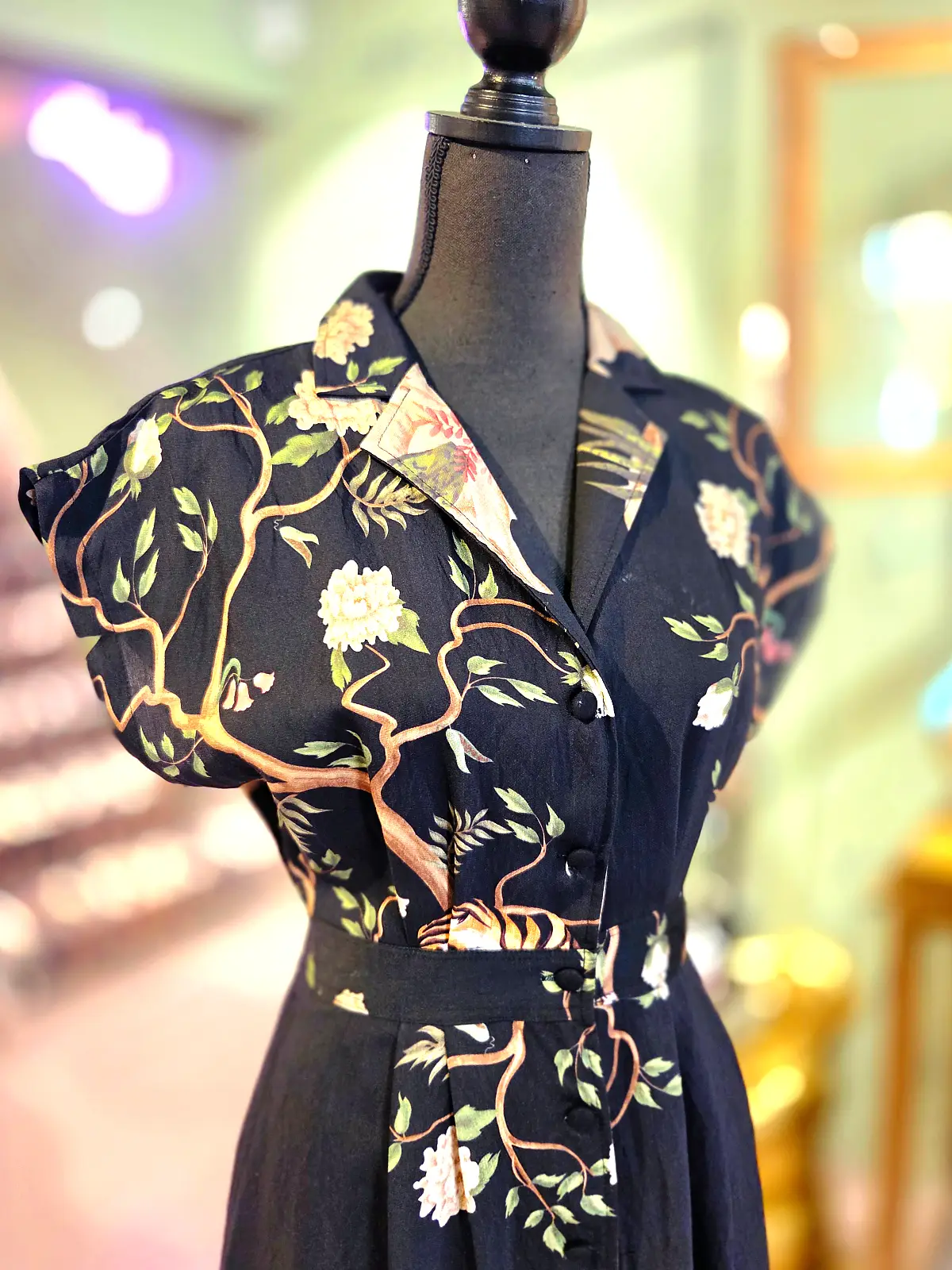 kjole med tigerprint blå - top