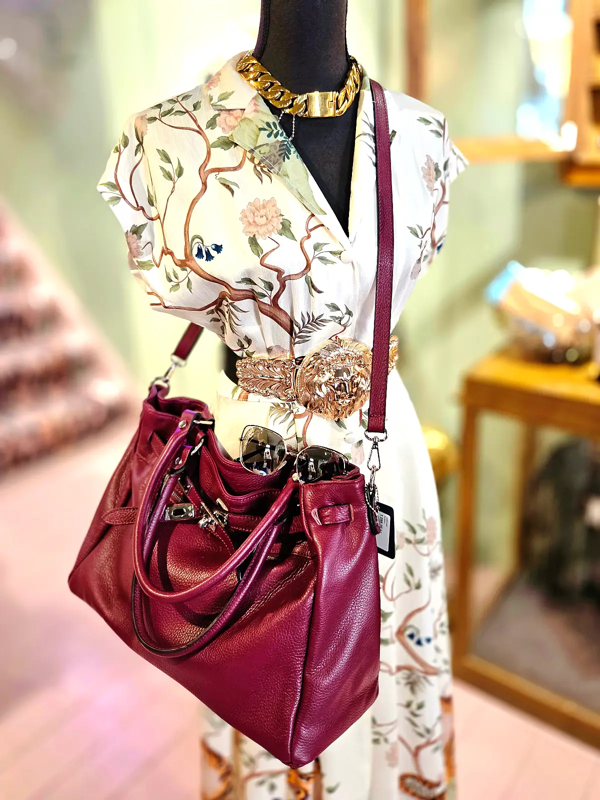 kjole med tigerprint hvid - stylet