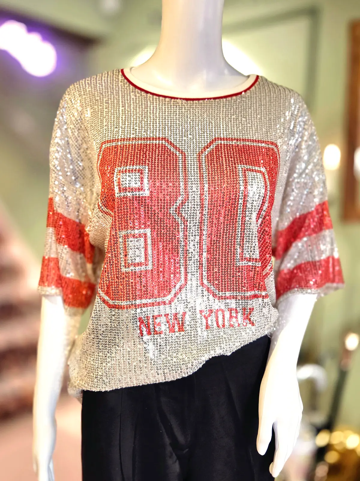 palliet nummer top orange - stylet