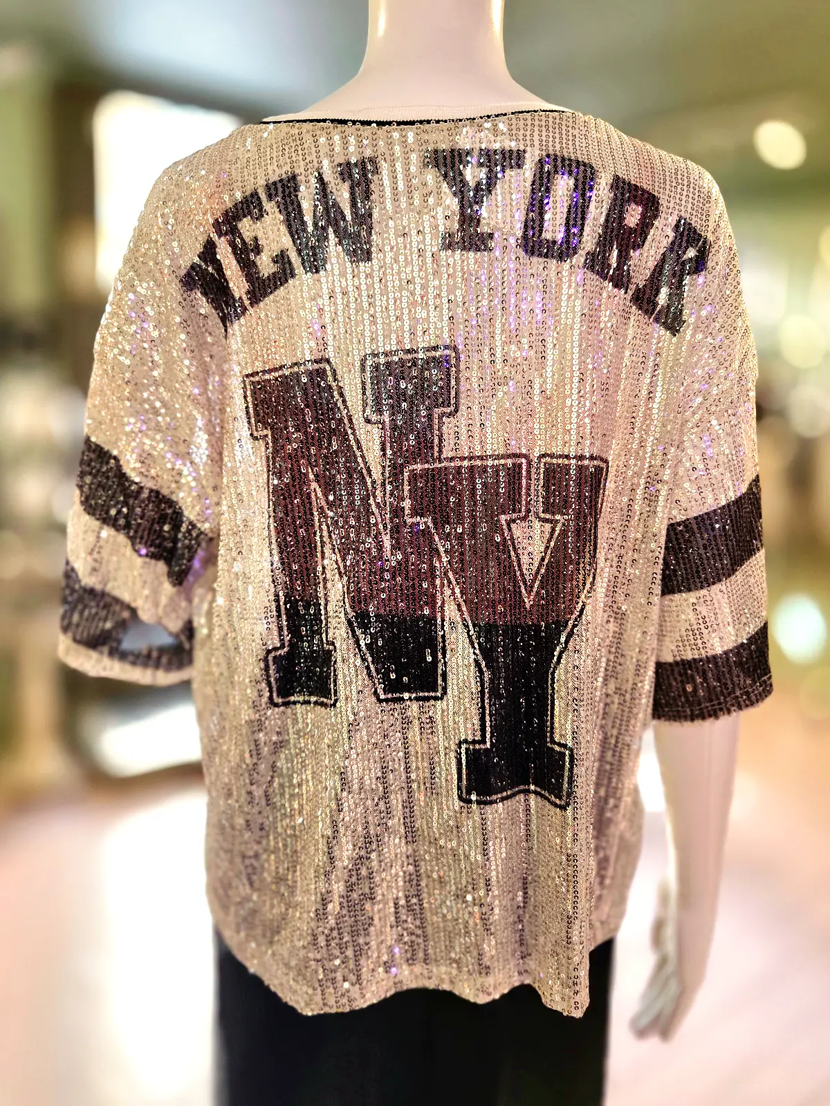 palliet nummer top sort - ryg