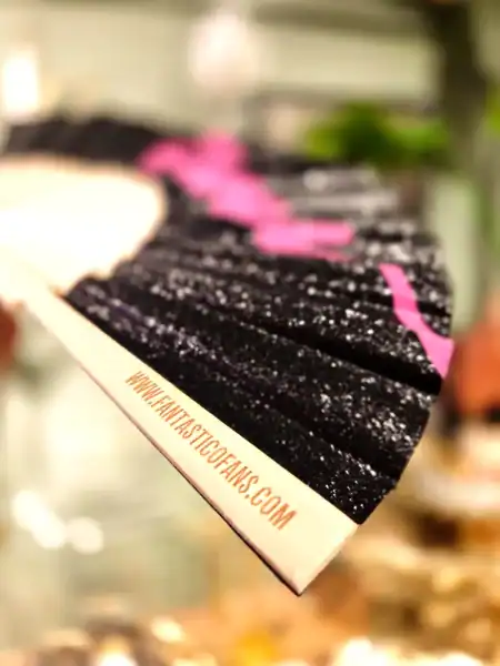 sort Vifte med glitter og pink 